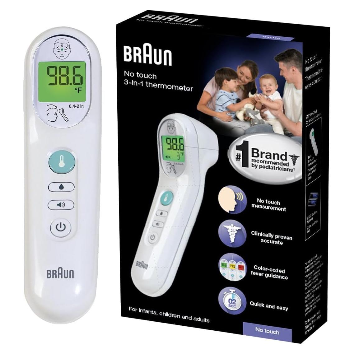 Termómetro sin contacto Braun Sensian 4 3-en-1 para toda la familia