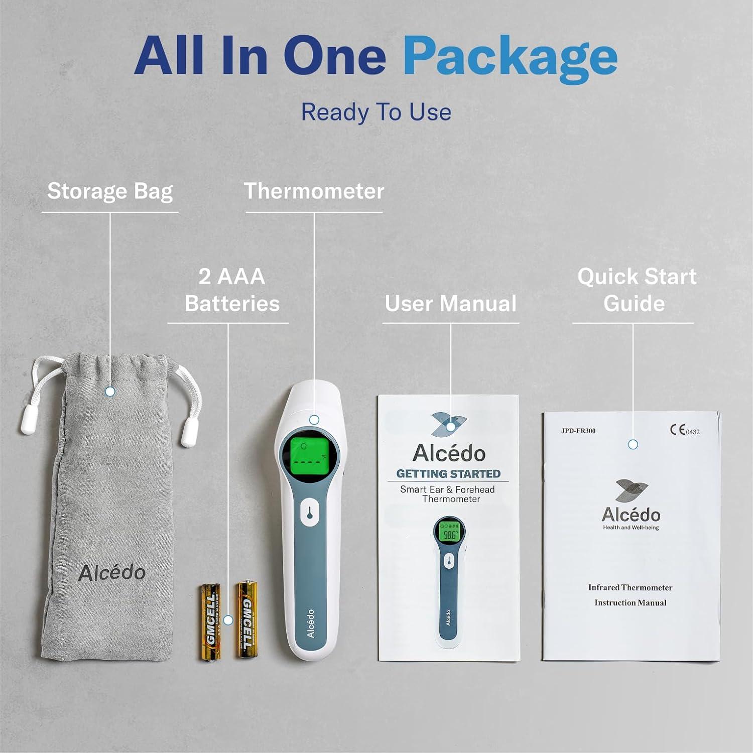 Termómetro Digital Infrarrojo Alcedo para Frente y Oído