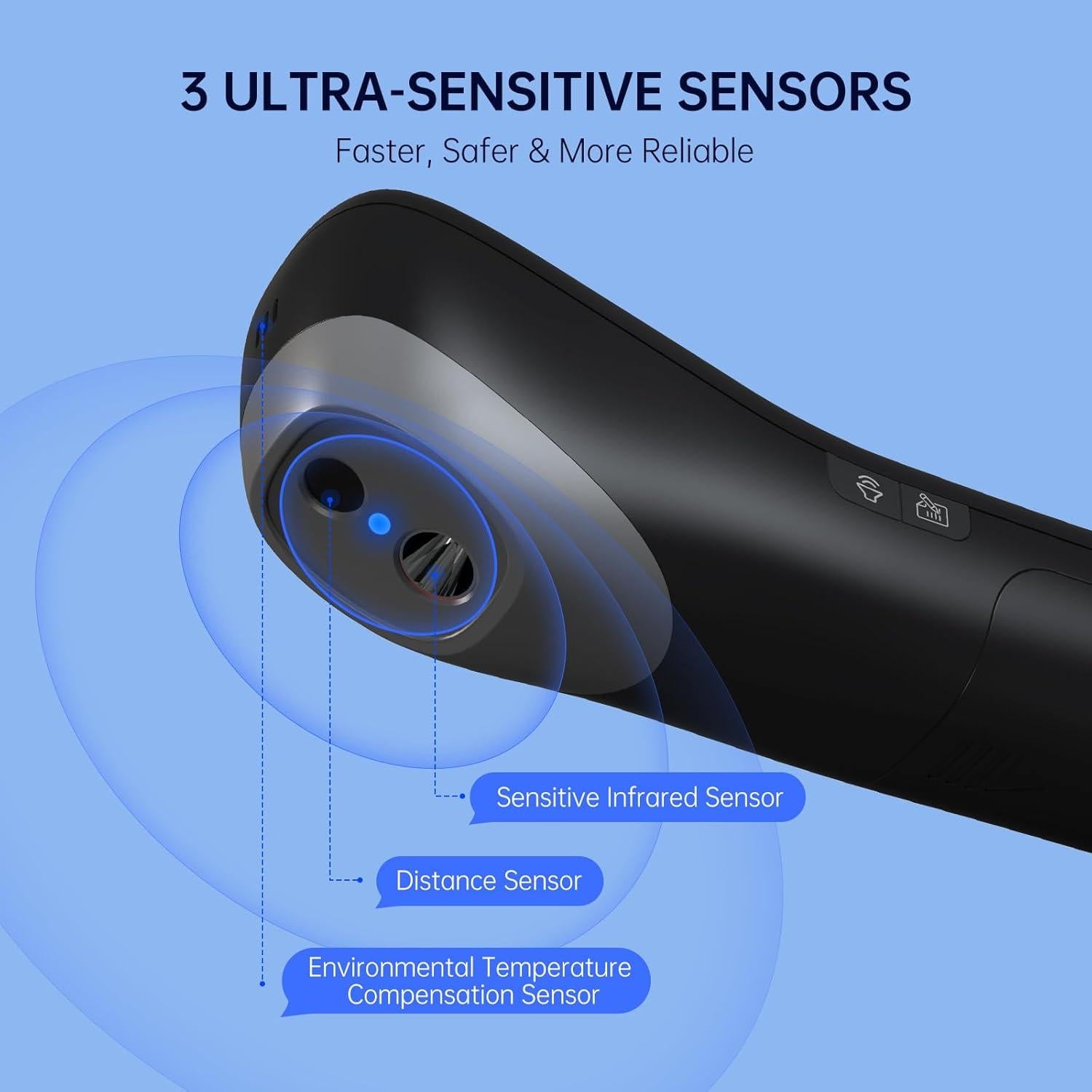 Termómetro Digital Infrarrojo Femometer Family Negro - Preciso y Rápido