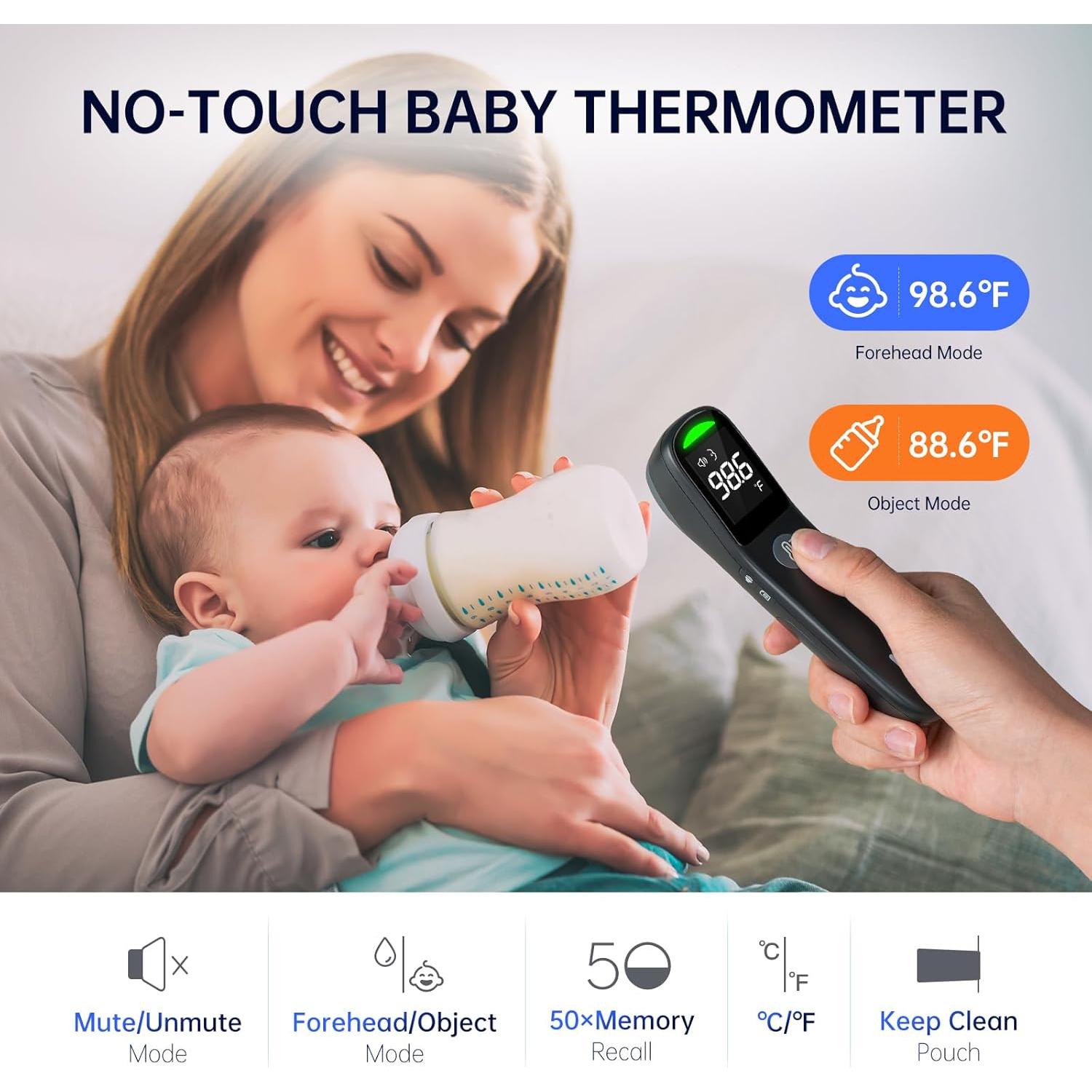 Termómetro Digital Infrarrojo Femometer Family Negro - Preciso y Rápido