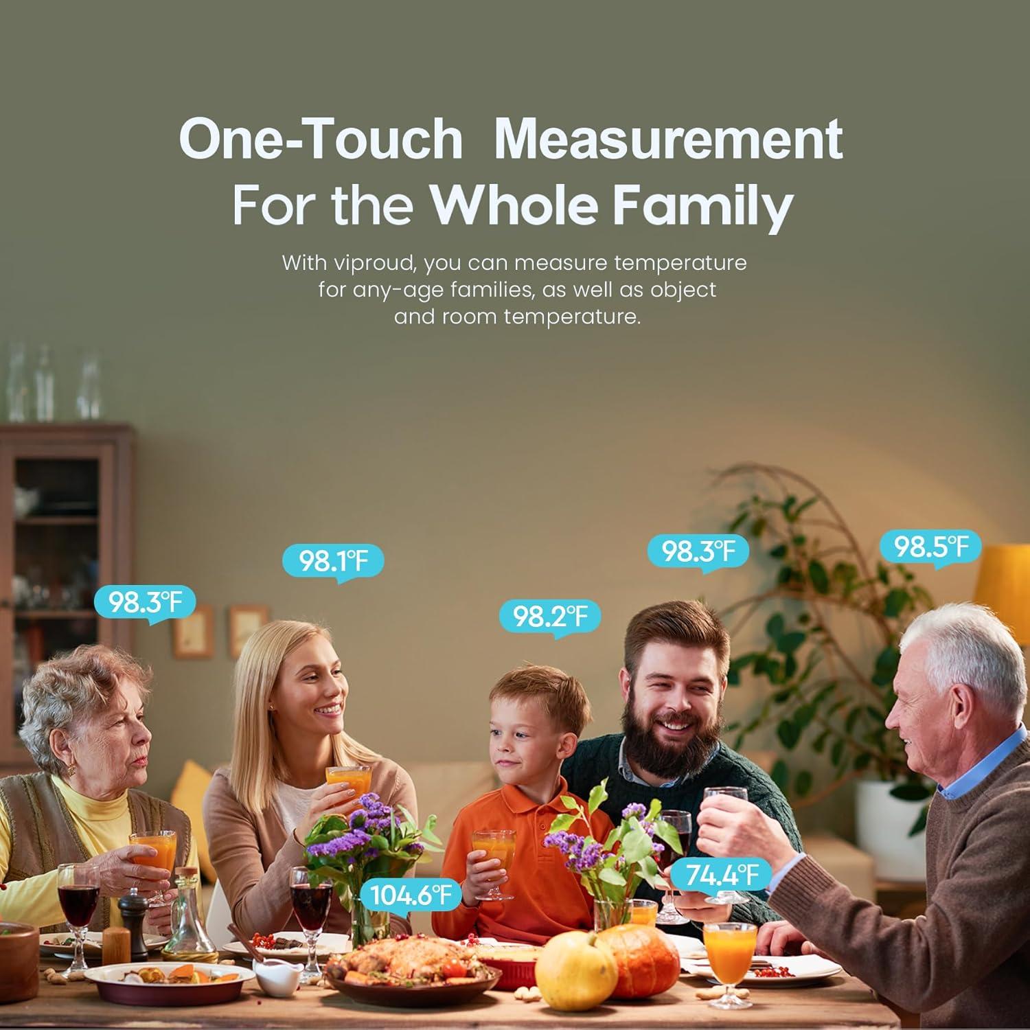 Termómetro Infrarrojo Sin Contacto Viproud para Adultos y Niños