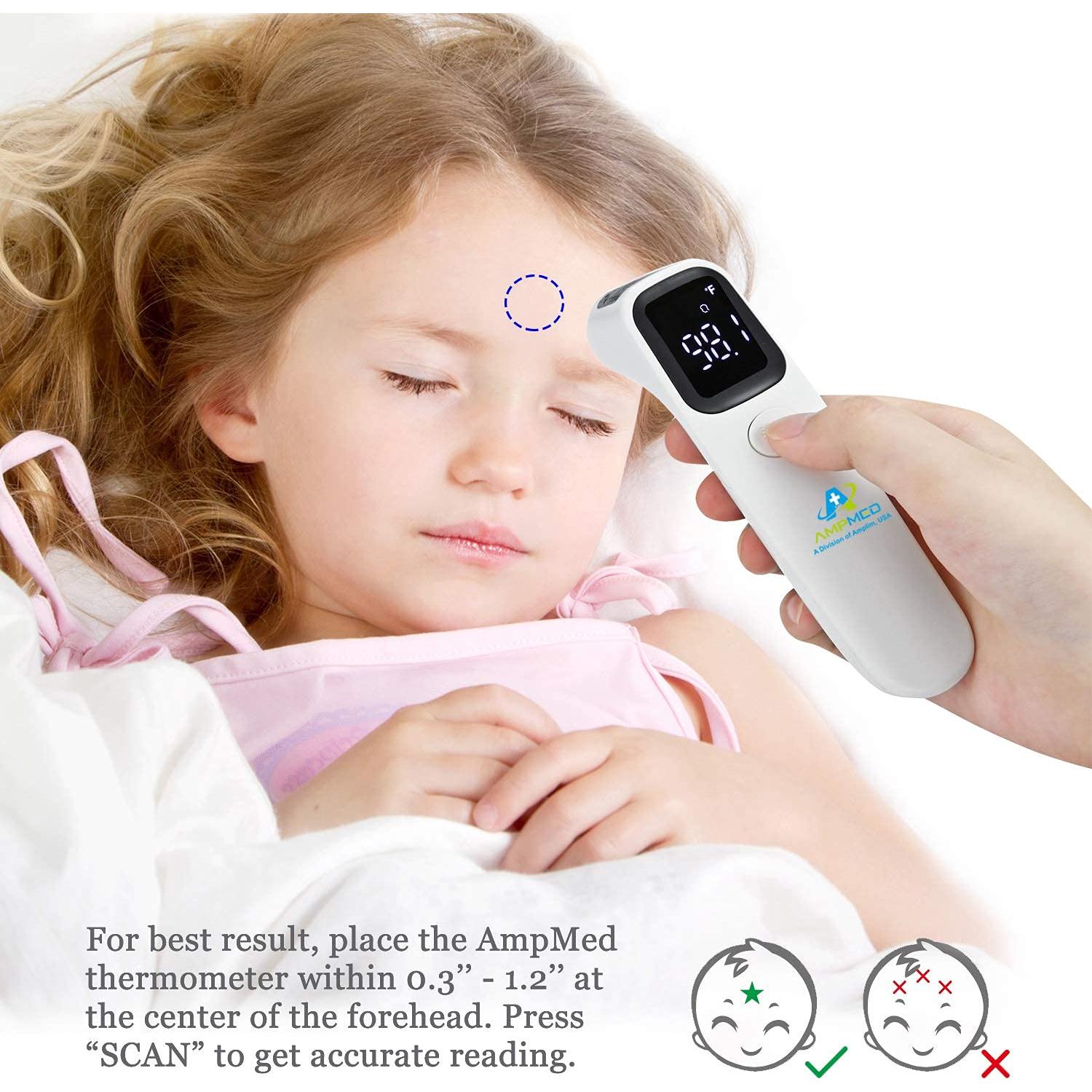 Termómetro Digital Infrarrojo Sin Contacto Amplim para Bebés y Adultos