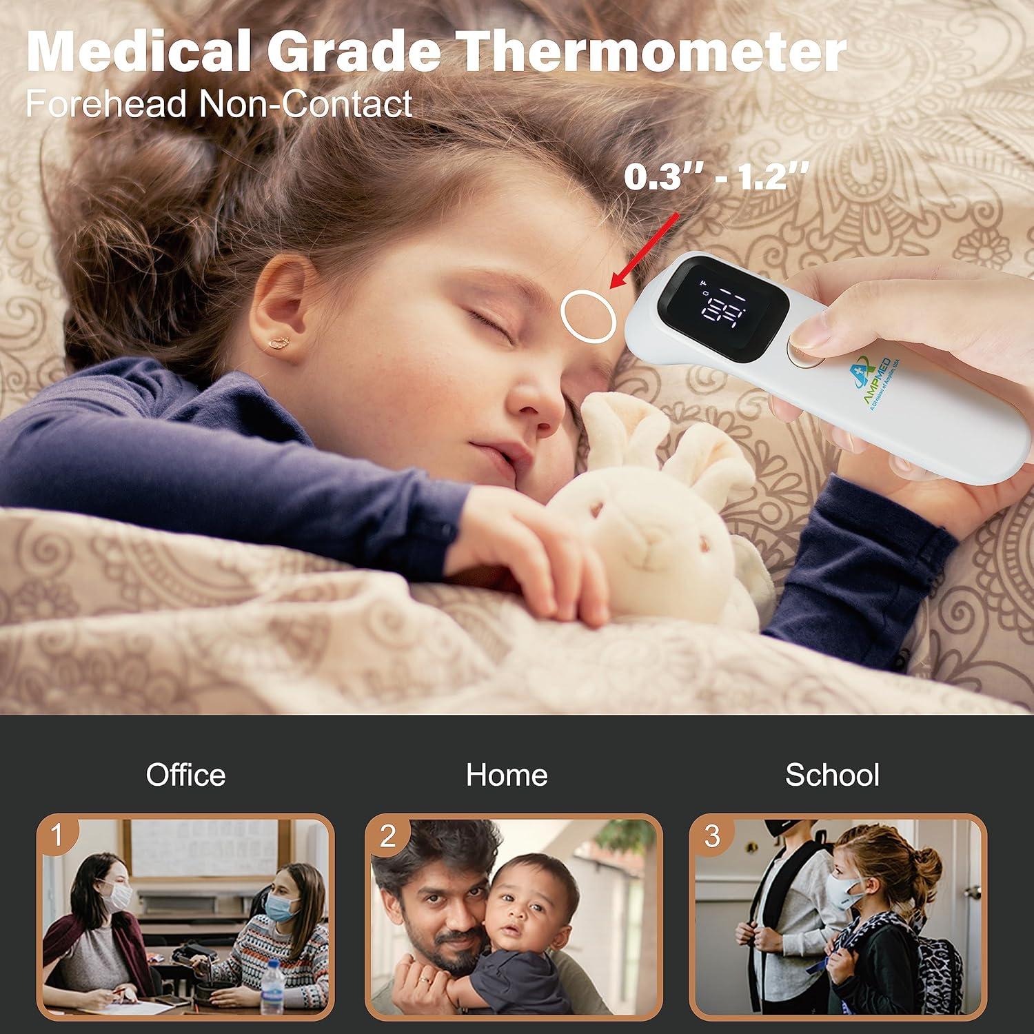 Termómetro Digital Infrarrojo Sin Contacto Amplim para Bebés y Adultos