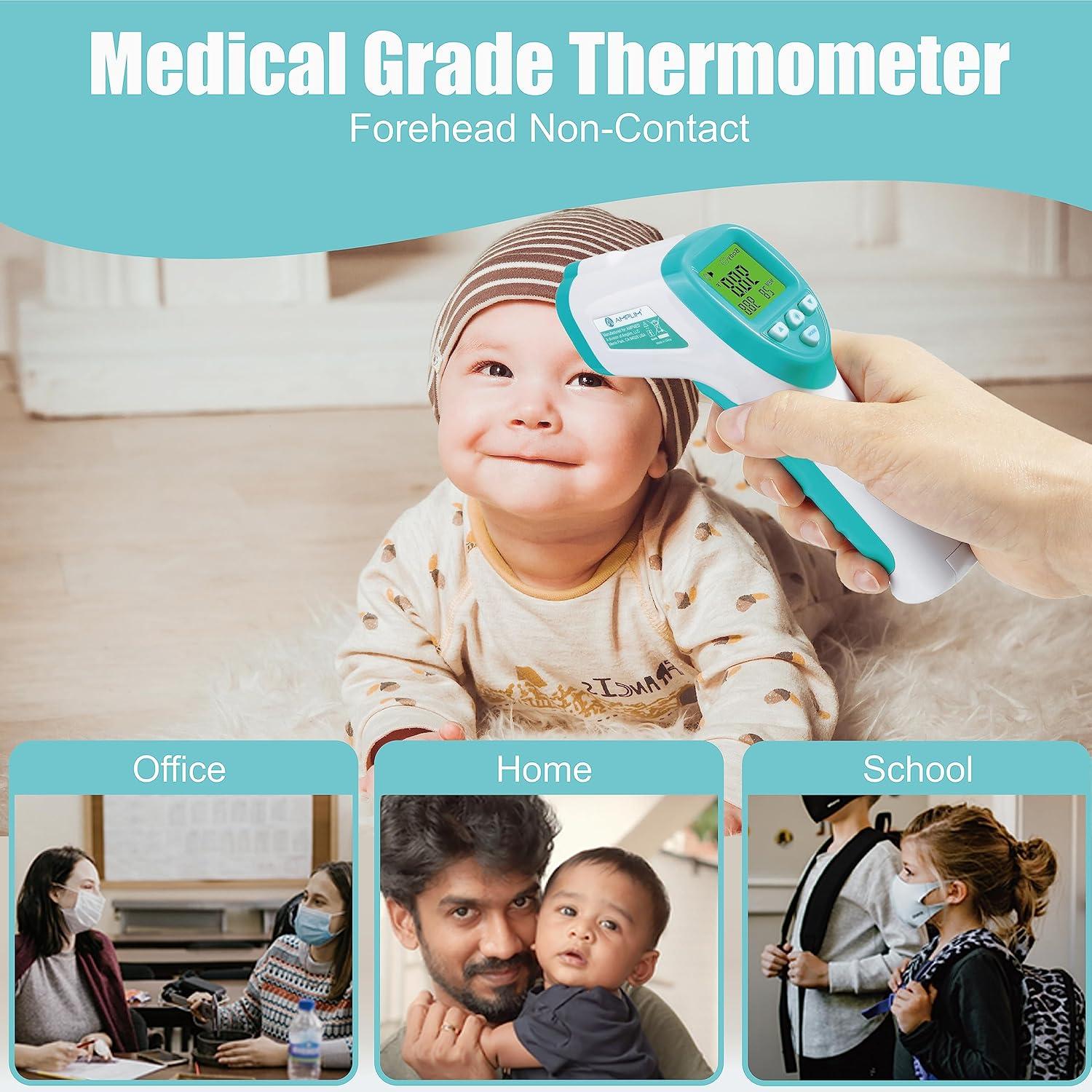 Termómetro Digital Infrarrojo Sin Contacto Amplim para Bebés y Adultos