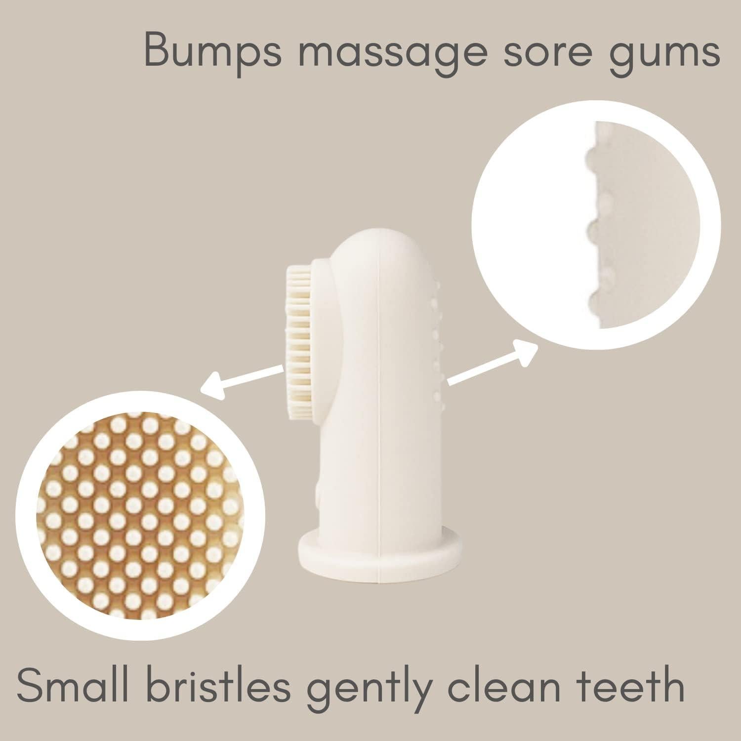 Conjunto de Cuidado Oral Ali+Oli para Bebé Marfil - 2 Cepillos y Limpiador