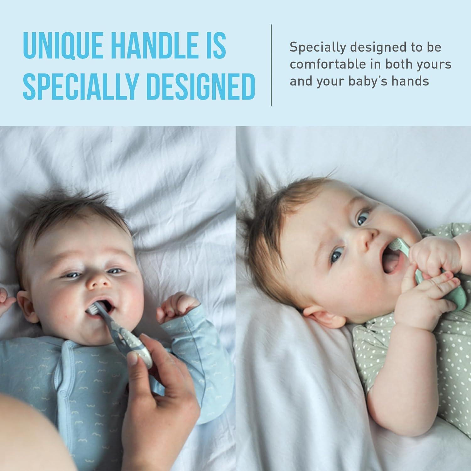 Cepillo de Dientes Jordan Green Clean Bebés 0-2 Años - 3 Unidades