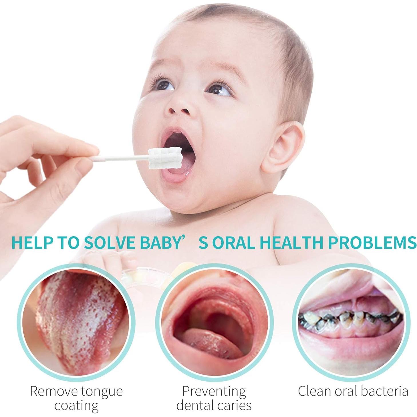 Limpiador Oral Desechable para Bebés Dearlomum - 48 Piezas