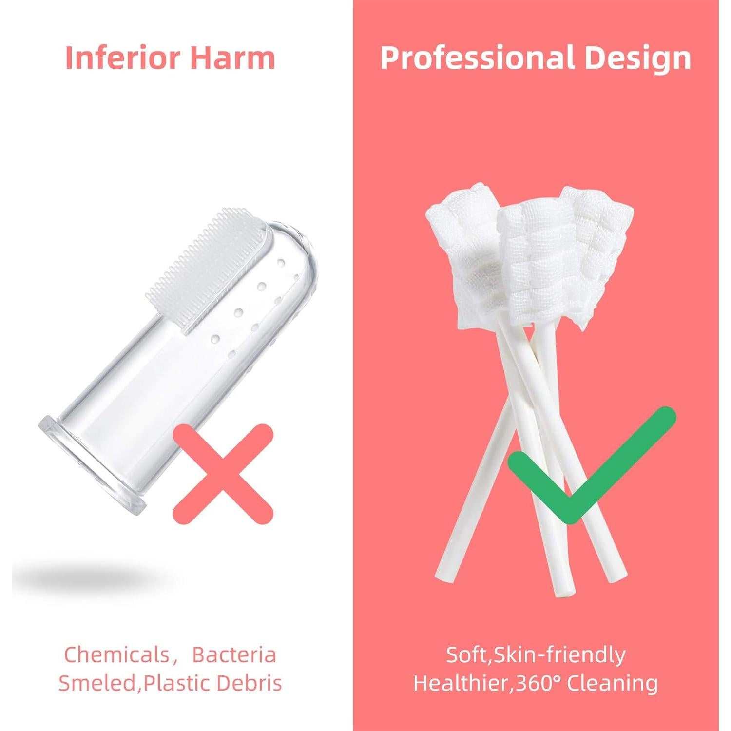 Limpiador Oral Desechable para Bebés Dearlomum - 48 Piezas