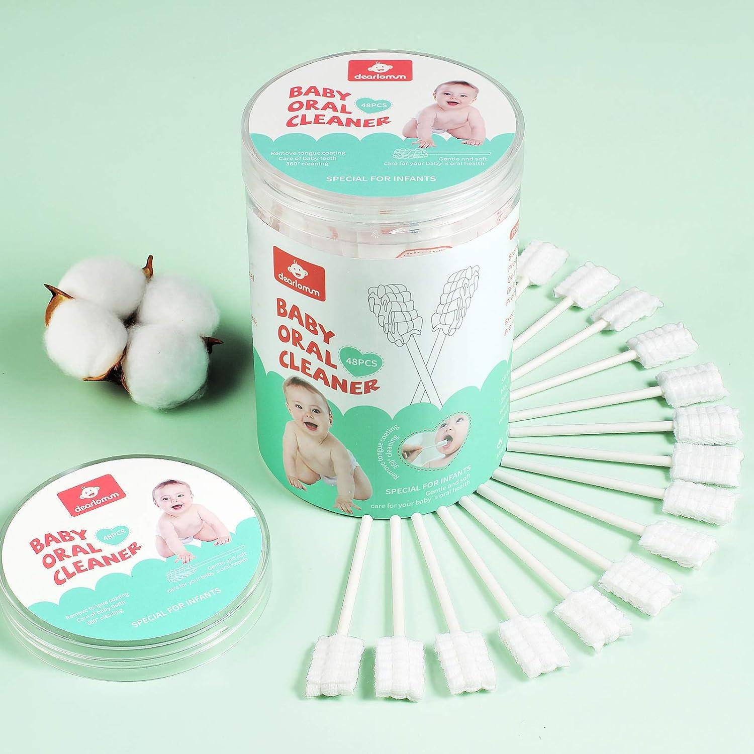 Limpiador Oral Desechable para Bebés Dearlomum - 48 Piezas