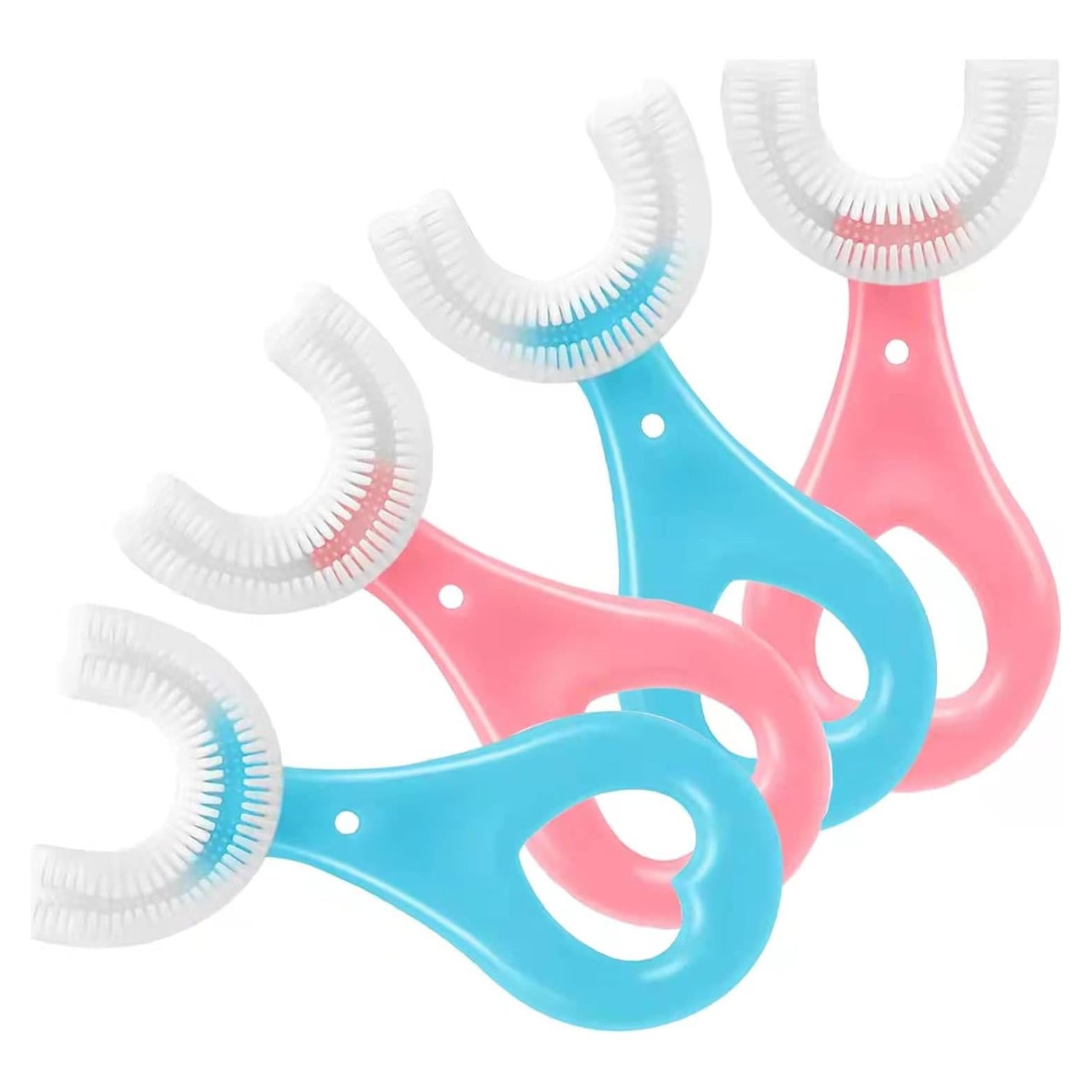 Paquete de 4 cepillos de dientes Annoovv para niños 2-6 años