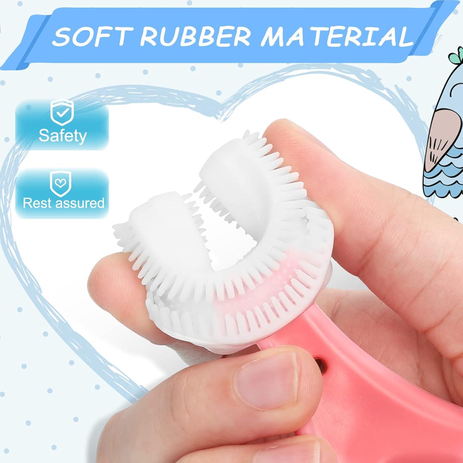 Paquete de 4 cepillos de dientes Annoovv para niños 2-6 años