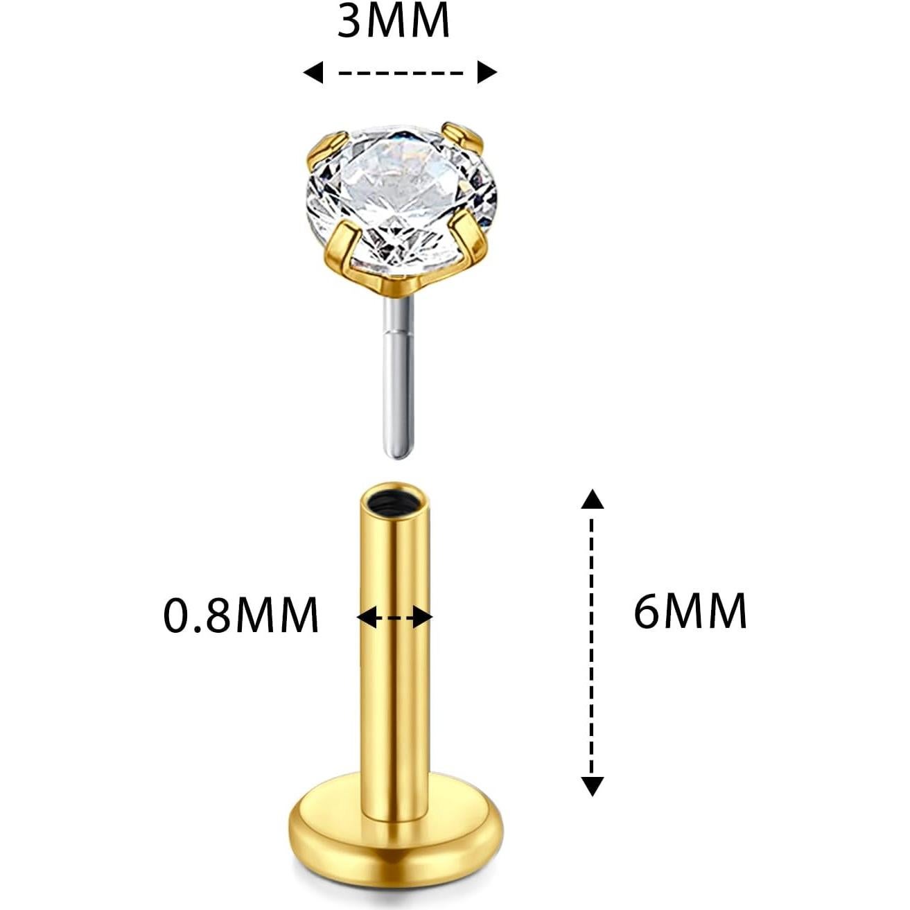 Anillos de Nariz VCMART 20g Acero Inoxidable Hipoalergénico