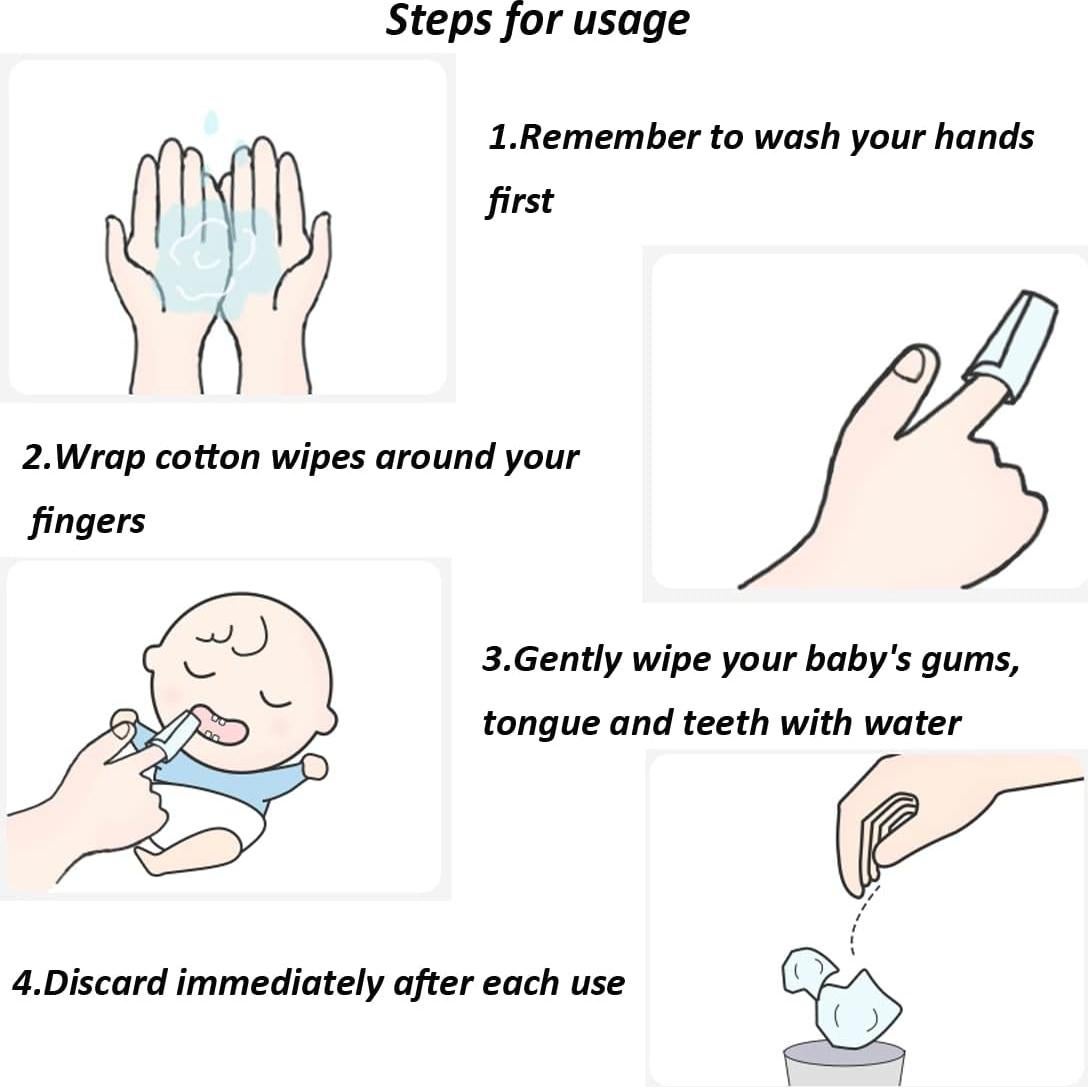 100 Cepillos de Dientes Desechables para Bebés Engjajo 10 cm