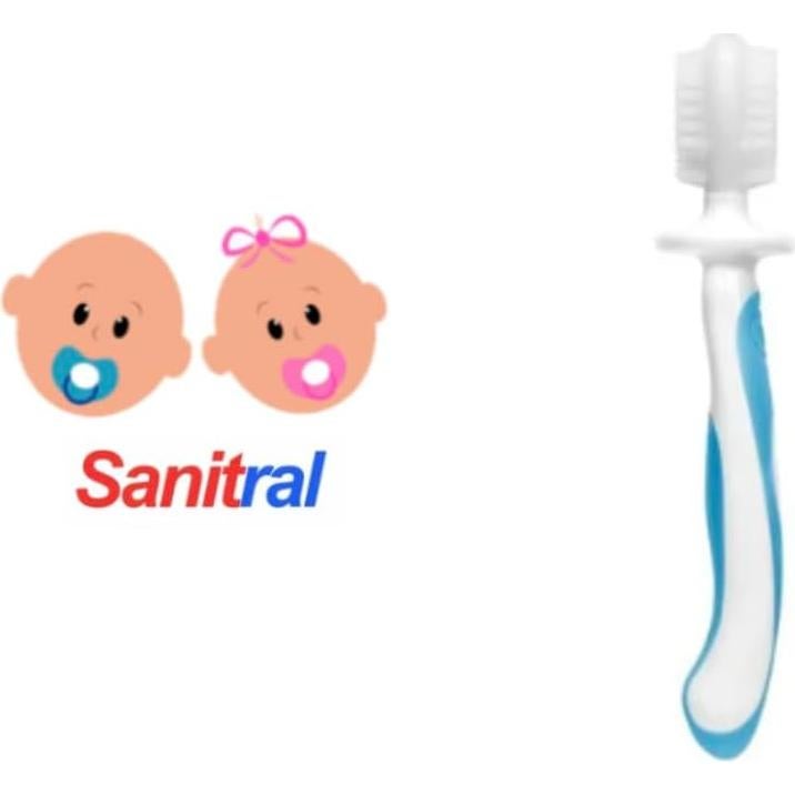 Kit de Cepillos de Dientes para Bebés Sanitral 0-2 Años 3-Pack