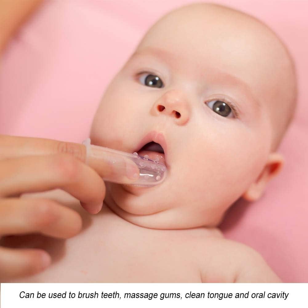 Cepillo de Dedo para Bebé de Silicona con Estuche - 3 Piezas