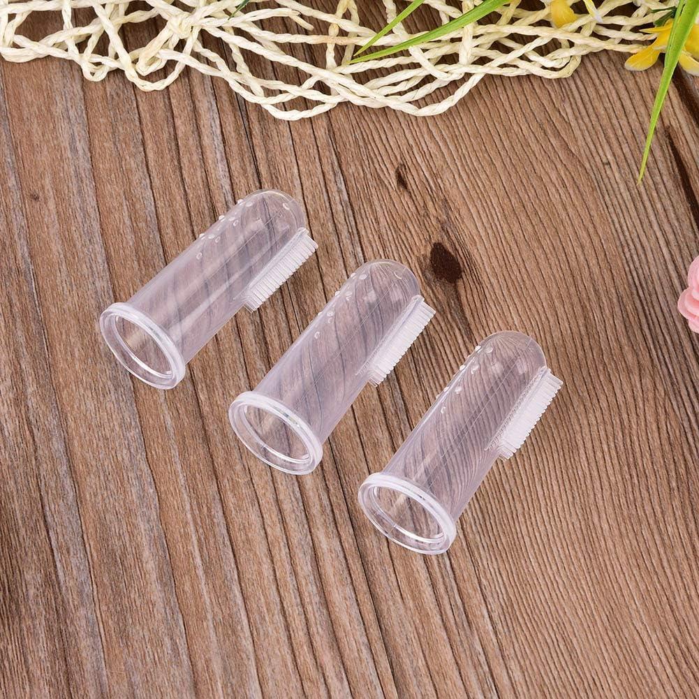 Cepillo de Dedo para Bebé de Silicona con Estuche - 3 Piezas