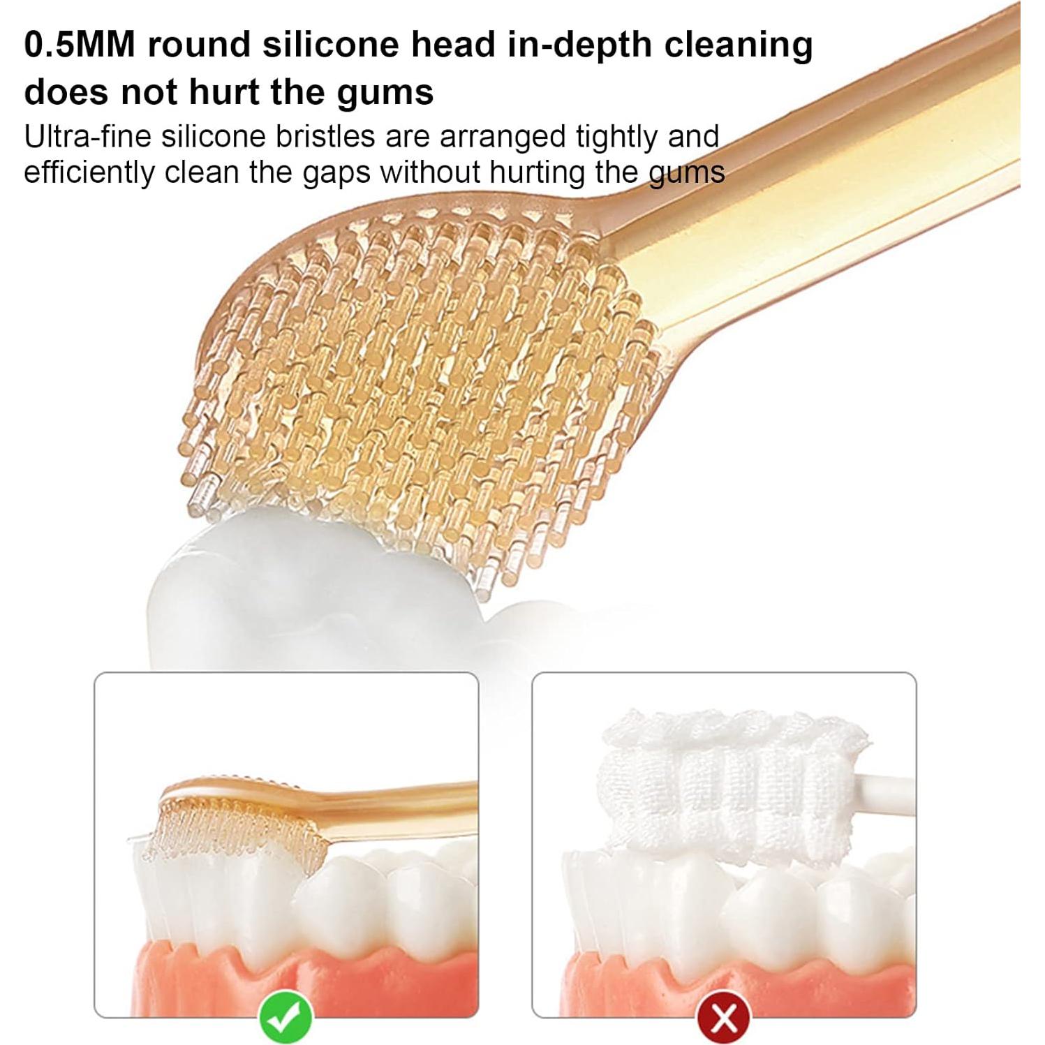 Cepillo de Dientes de Silicona TEUOPIOE para Bebés Suave