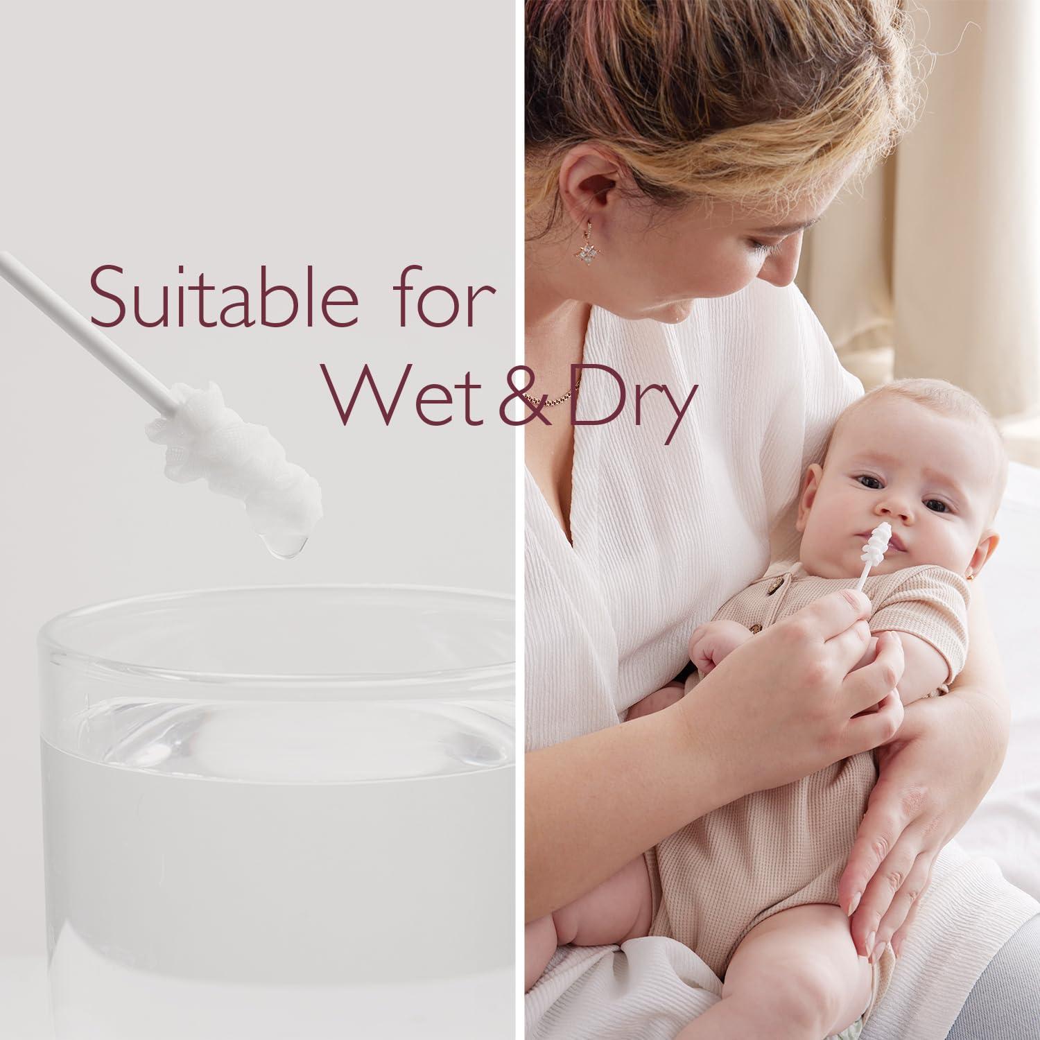 Limpiador de Lengua para Bebé Momcozy Cepillo de Dedo Silicona