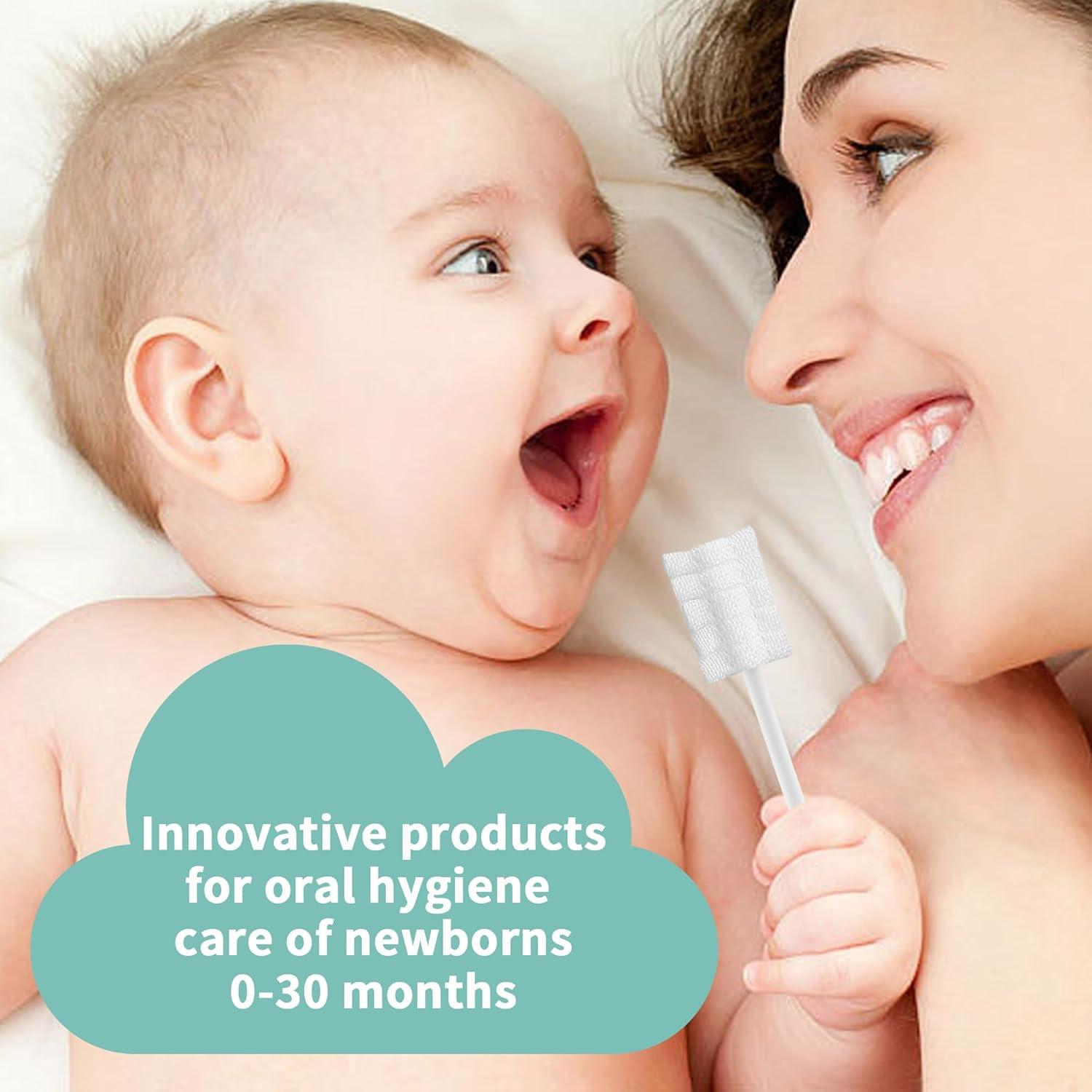 105 Piezas Limpiador de Lengua Bebés SmilBoxy + 2 Cepillos