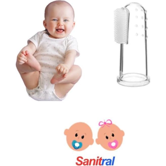 Kit de Cepillos de Dientes para Bebés Sanitral - 0-2 Años - 3 Piezas