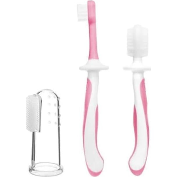Kit de Cepillos de Dientes para Bebés Sanitral - 0-2 Años - 3 Piezas