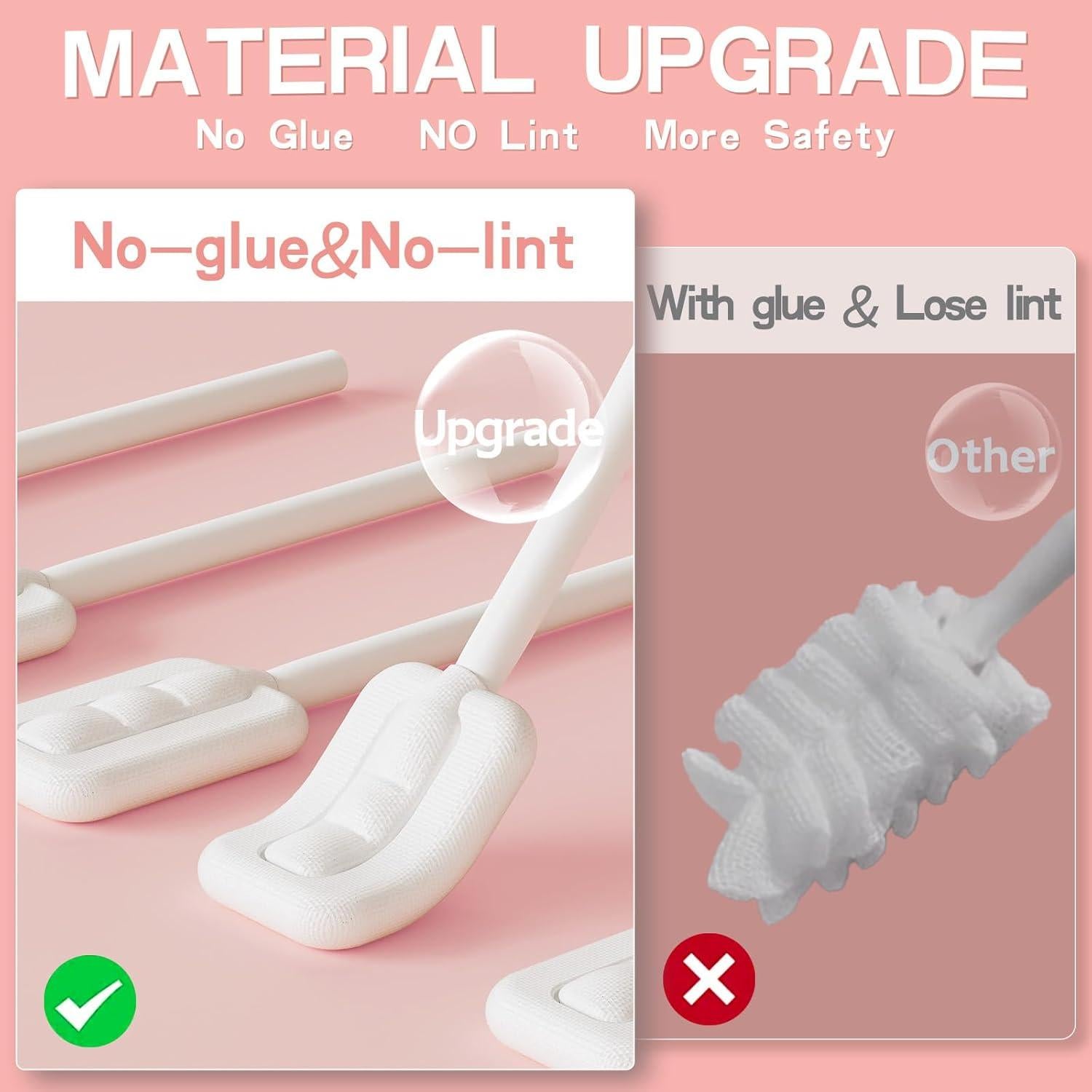 60 Limpiadores de Lengua y 1 Cepillo de Dedo para Bebés