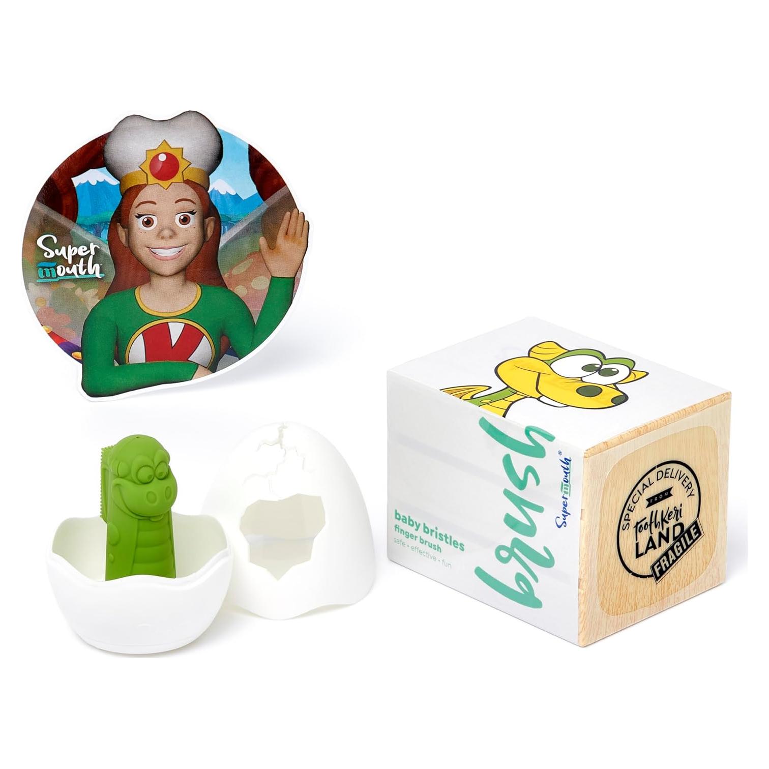 Cepillo de Dedo para Bebés SuperMouth® - Cerdas Suaves y Linterna