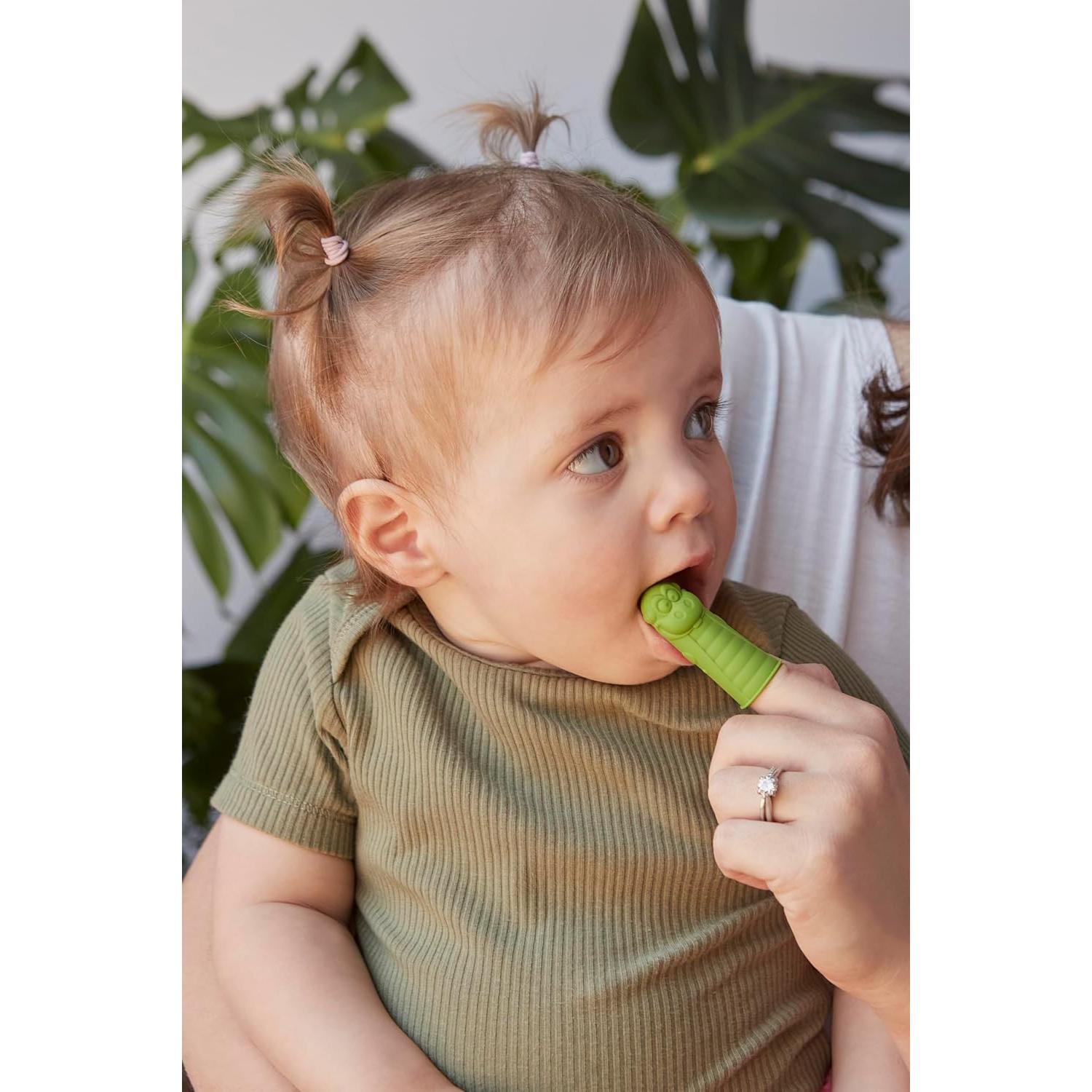 Cepillo de Dedo para Bebés SuperMouth® - Cerdas Suaves y Linterna