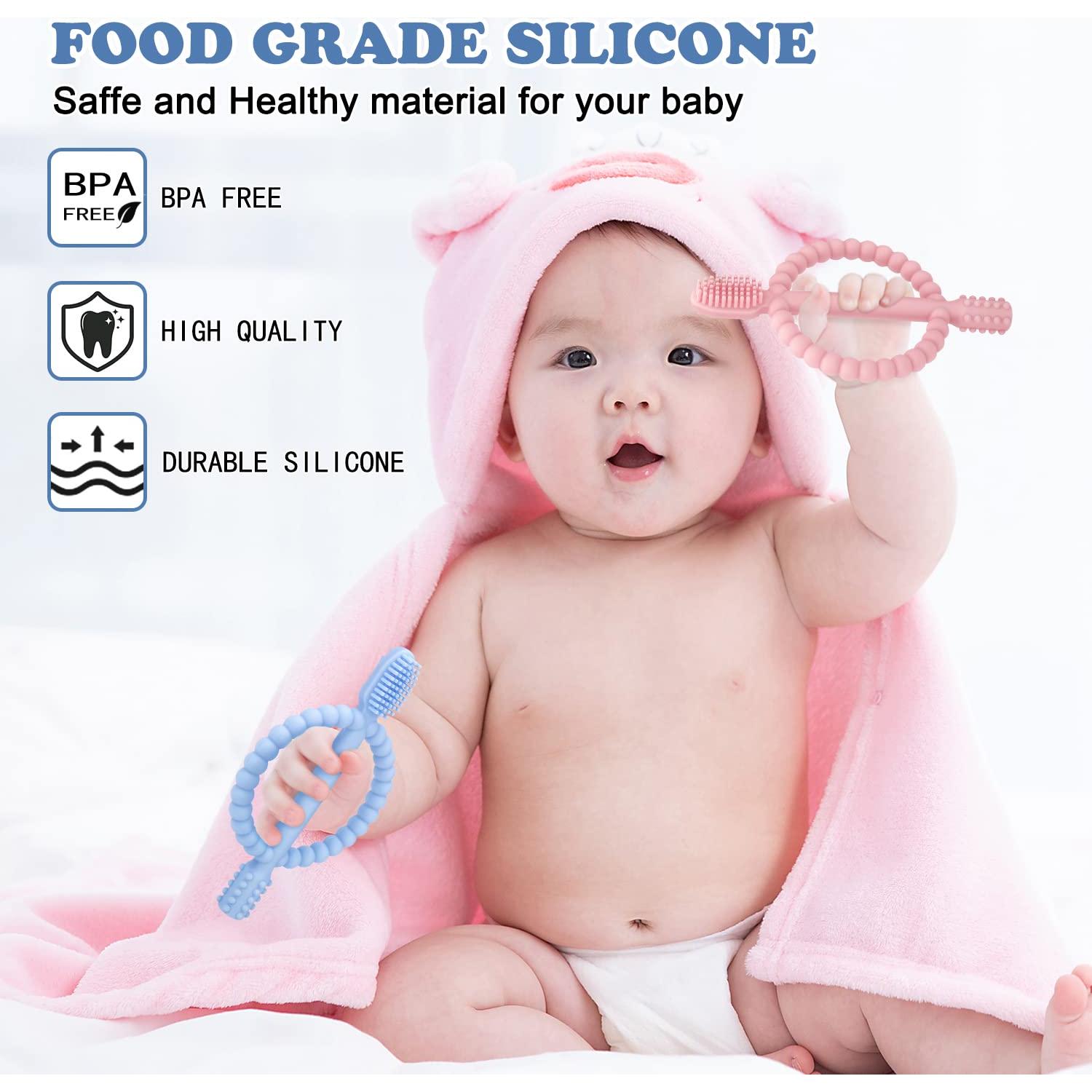 Mordedor de Dentición para Bebés MISSLILI - Silicona Suave 2 Piezas