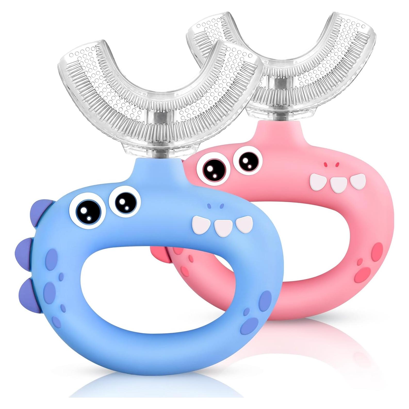 Cepillo de Dientes Infantil U Guía 360° Silicona Suave 2 PCS