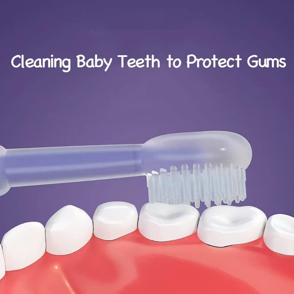 PandaEar Juego de Cepillos de Dientes de Silicona para Bebés 0-18 Meses