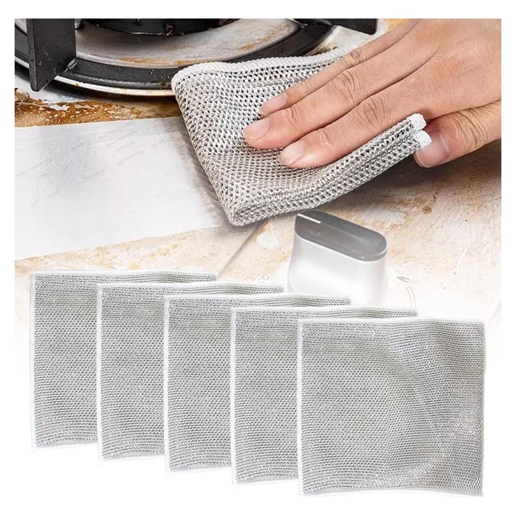 Trapos de Lavado de Platos Pousbo 5 Pcs Sin Rayones