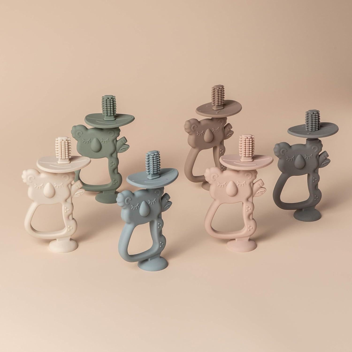 Set de Cuidado Oral Bebé Moonkie | 2 Cepillos de Dedo y Limpiador de Lengua