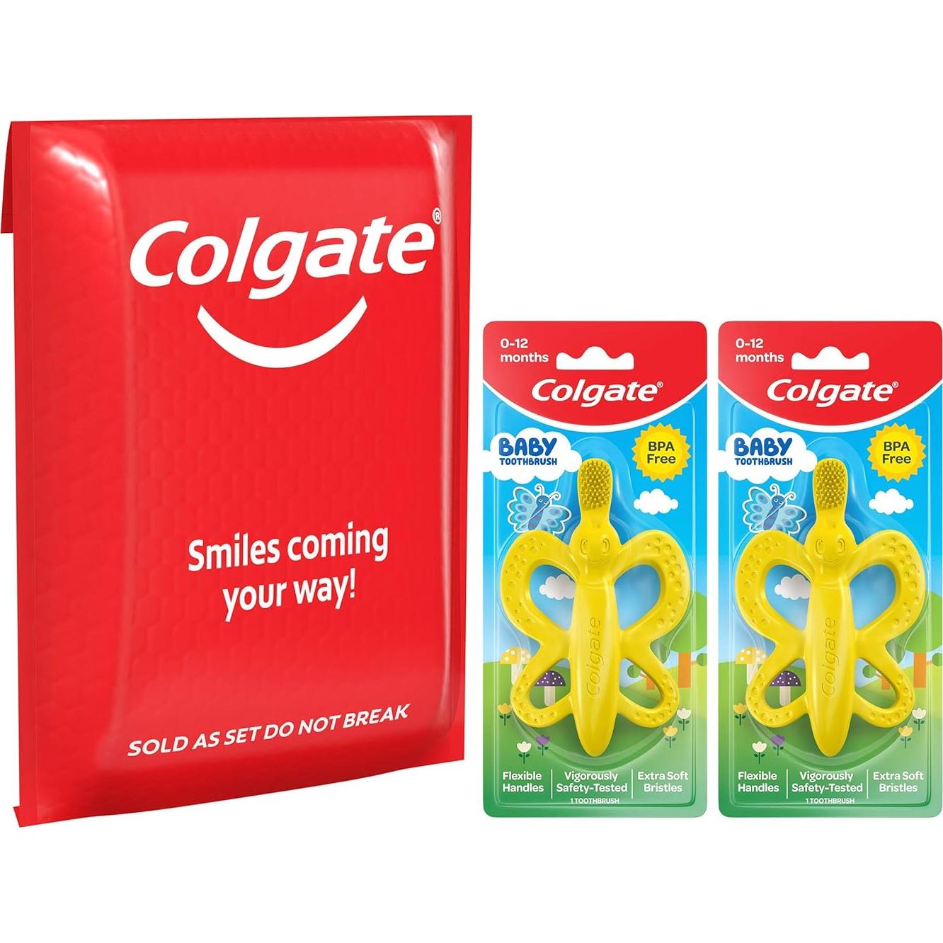 Cepillo de Dientes y Mordedor Colgate para Bebés - 2 Unidades