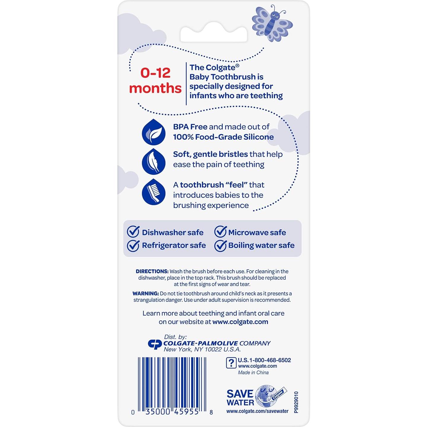 Cepillo de Dientes y Mordedor Colgate para Bebés - 2 Unidades