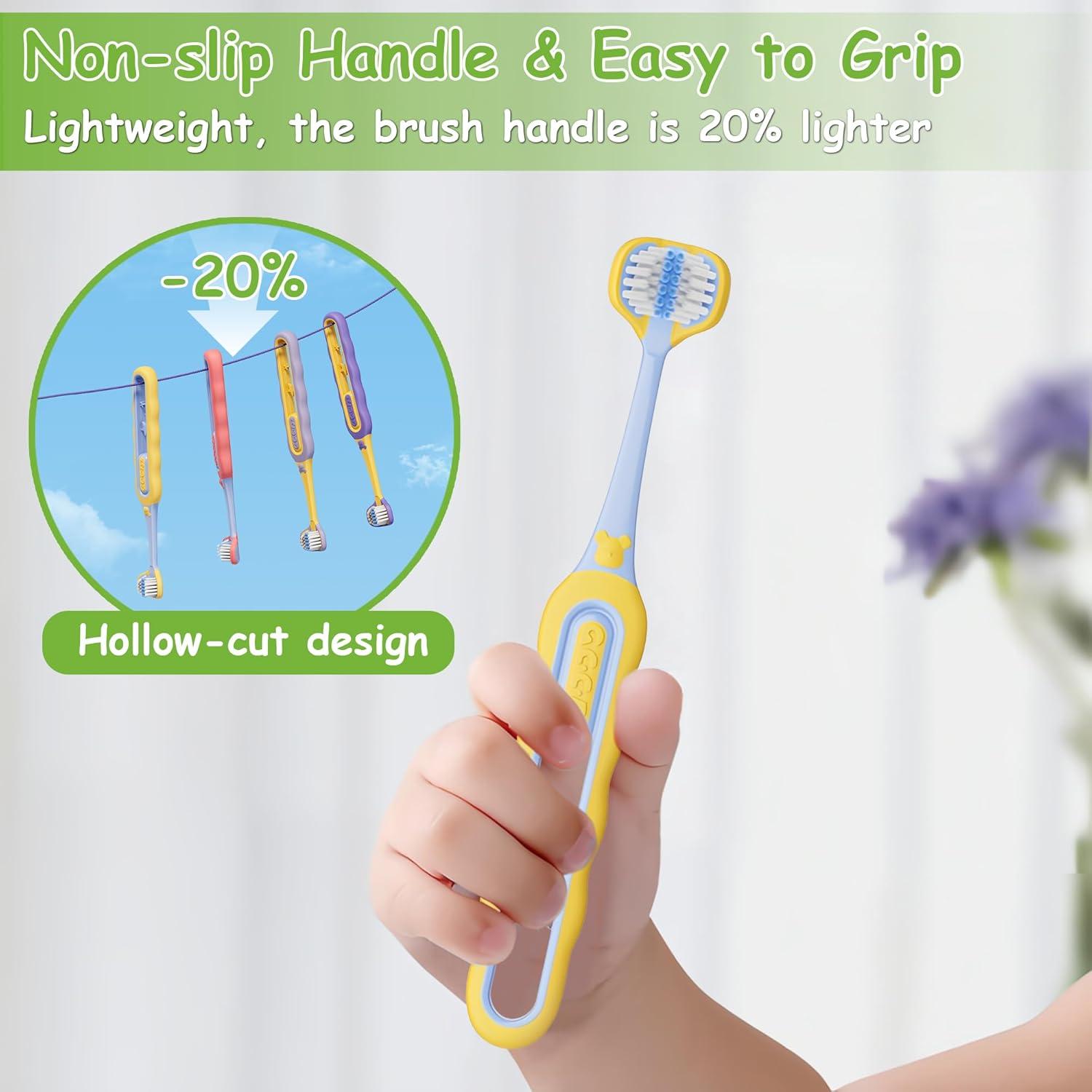 Cepillo de Dientes 3 Lados PANIMOSI para Niños 1-12 Años