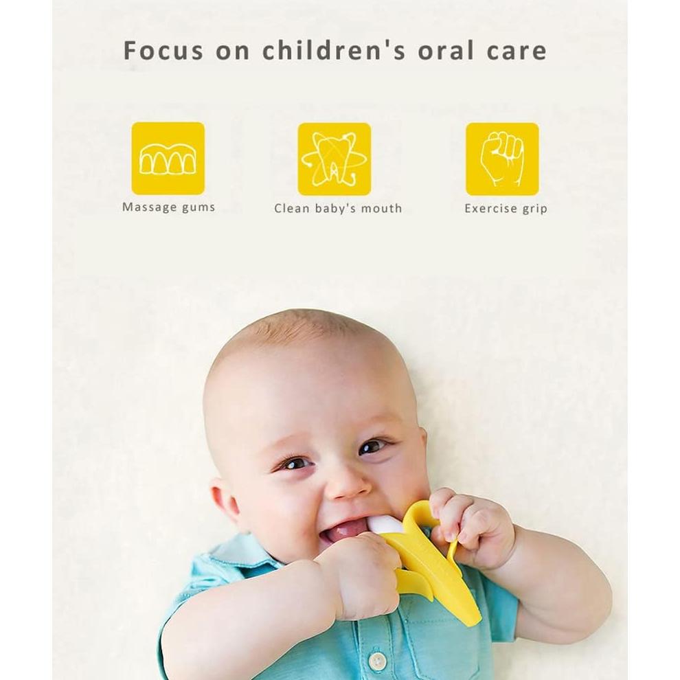 Cepillo de Dientes Suave de Silicona Plátano Dupad 3+ Meses