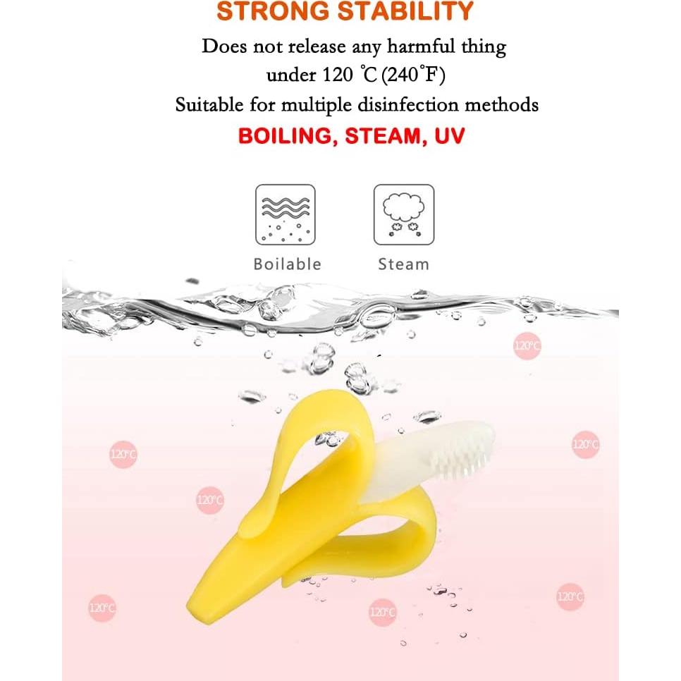 Cepillo de Dientes Suave de Silicona Plátano Dupad 3+ Meses