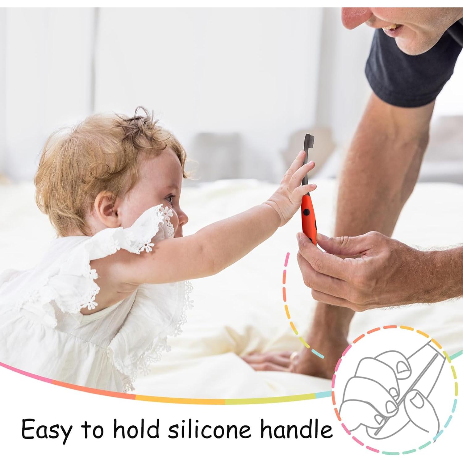 Cepillo de Dientes Mombella Mariquita Silicona Bebés 6+ Meses