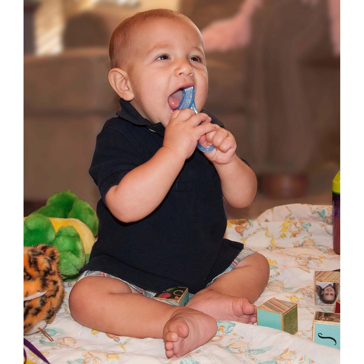 Cepillo de Dientes para Bebés Baby Buddy Azul 4+ Meses