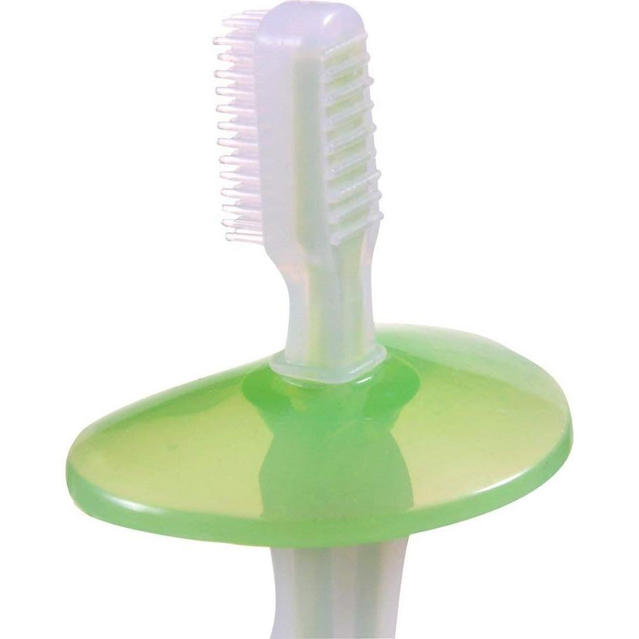 Cepillo de Dientes de Silicona Simba Verde con Cerdas Suaves