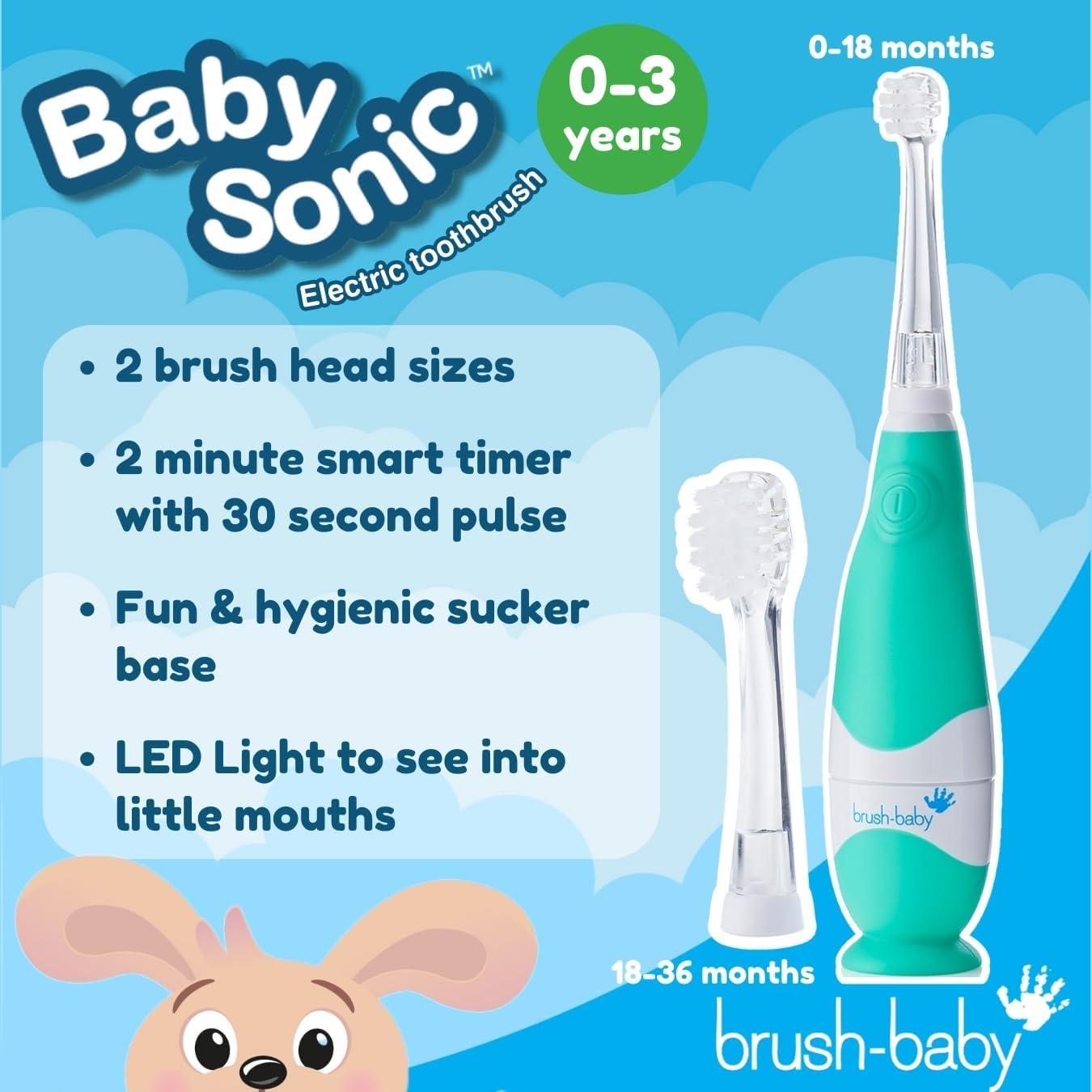 Cepillo de Dientes Eléctrico BabySonic para Bebés 0-3 Años