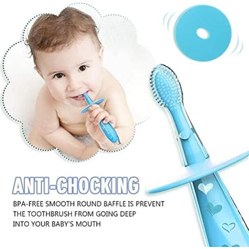 Cepillo de Dientes para Bebés Cozygrow - Silicona Suave, 2 Piezas