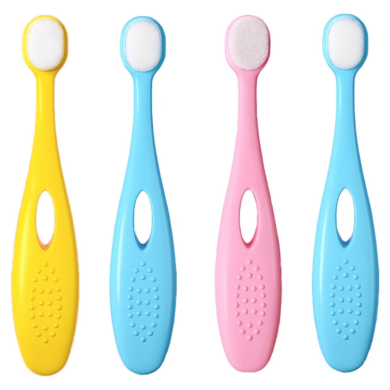 Cepillo de Dientes EasyHonor para Bebés 1-3 Años, 4 Pcs Suave