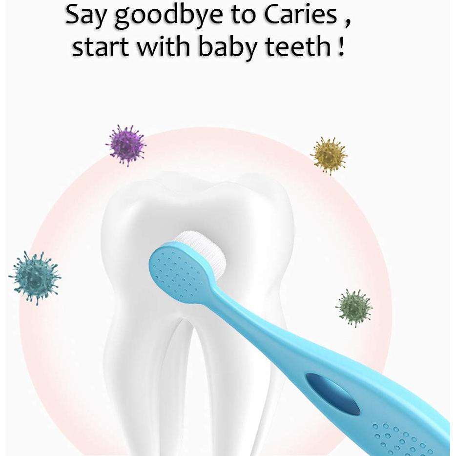 Cepillo de Dientes EasyHonor para Bebés 1-3 Años, 4 Pcs Suave