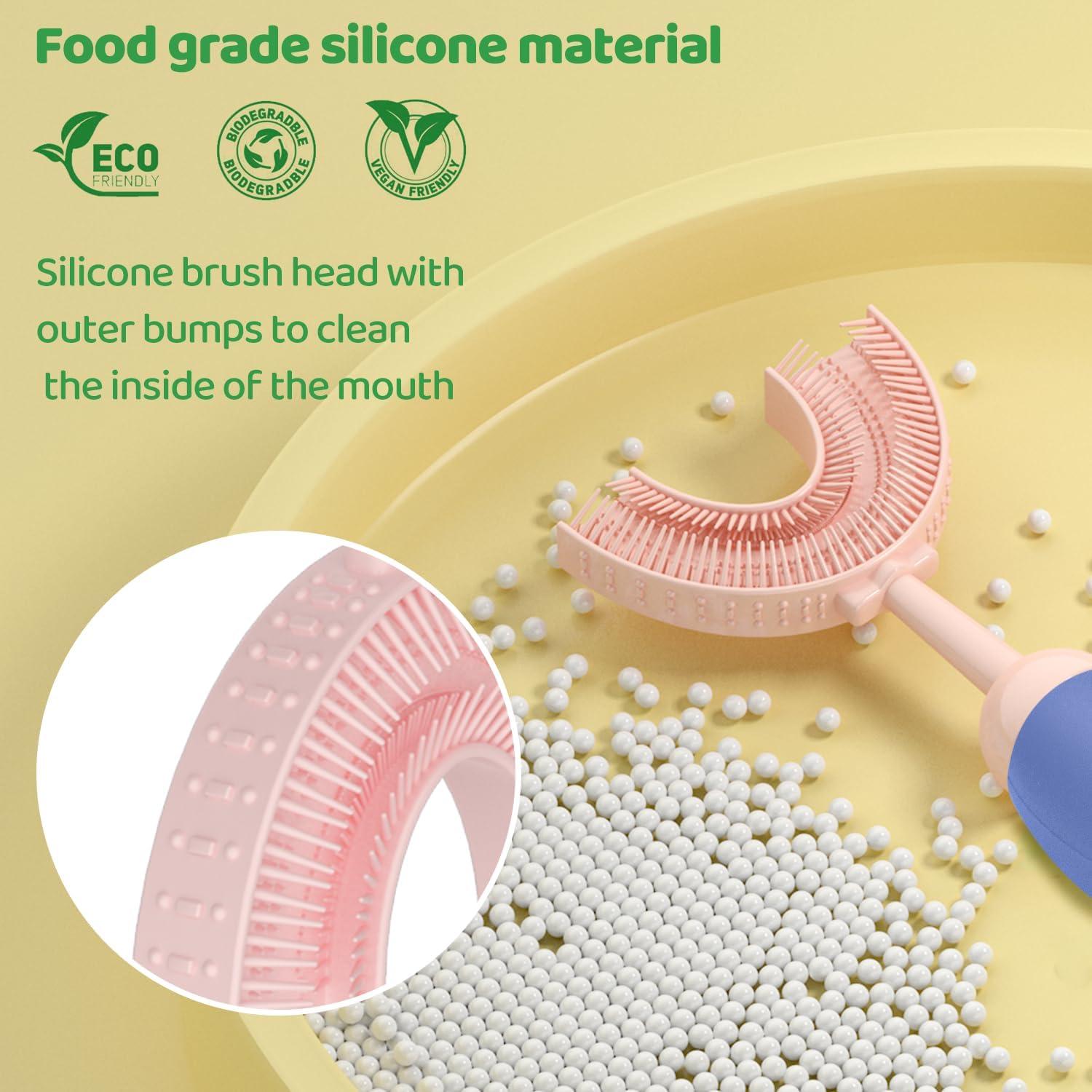 Cepillo de Dientes en U ZMRZ para Niños 2-7 Años Verde