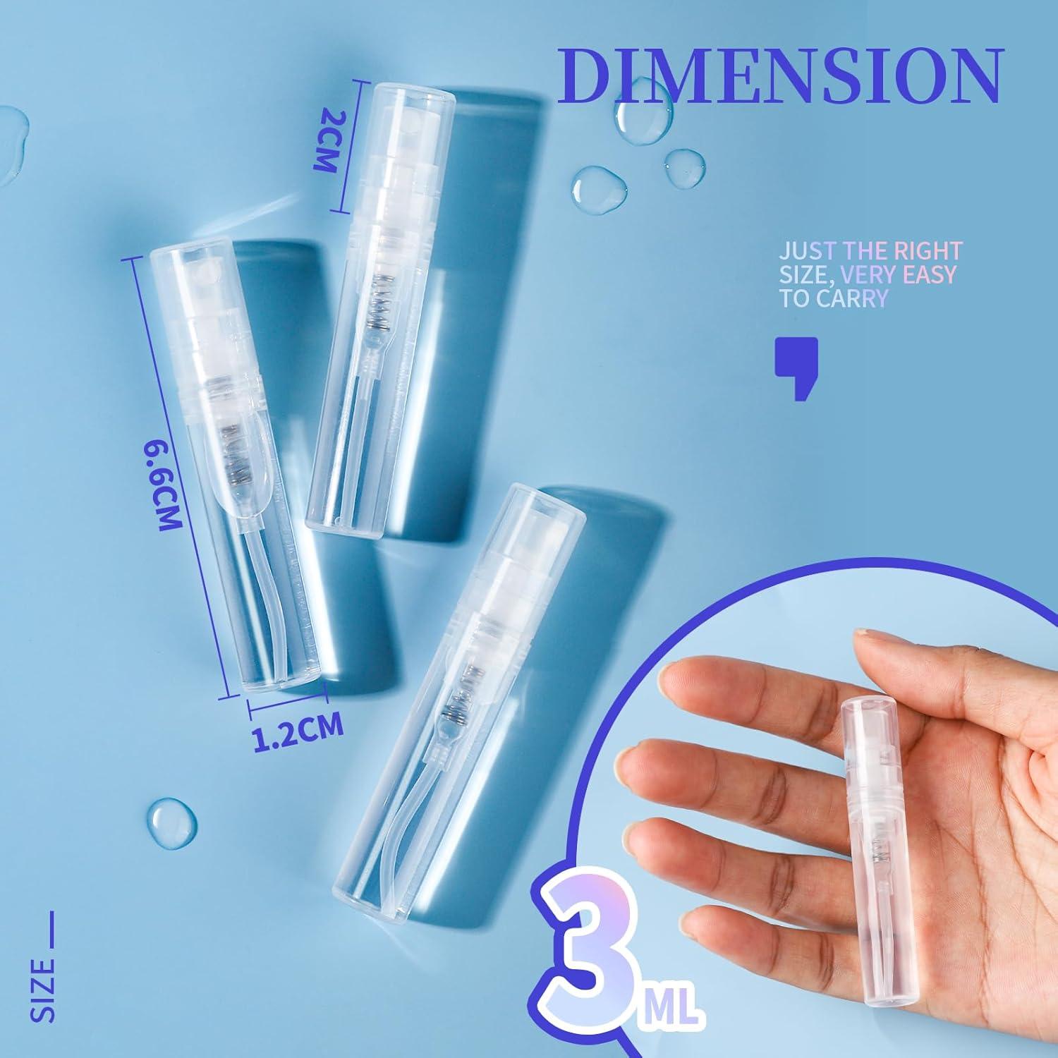 Fandamei Botellas Mini Spray 3ml - Paquete de 10 Recargables