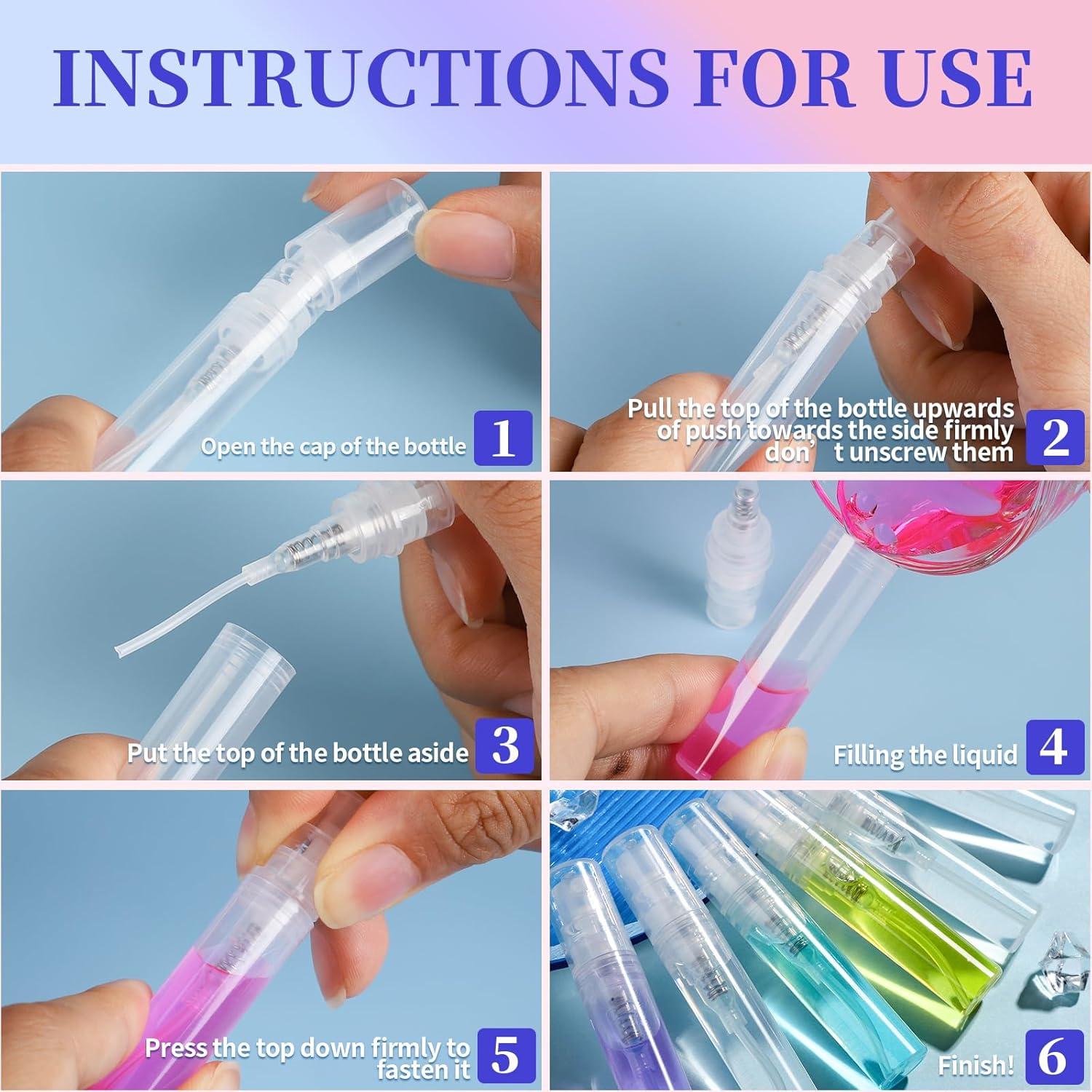 Fandamei Botellas Mini Spray 3ml - Paquete de 10 Recargables