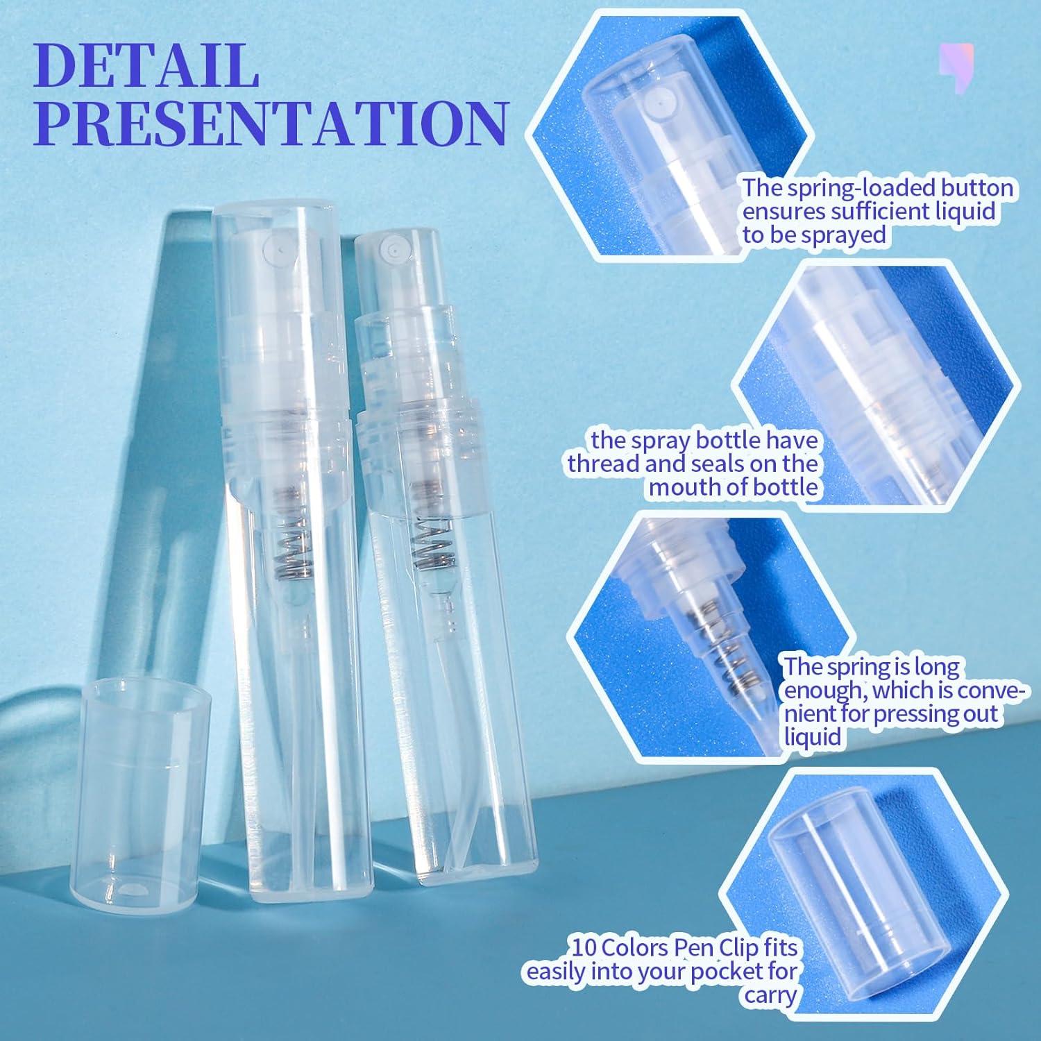 Fandamei Botellas Mini Spray 3ml - Paquete de 10 Recargables