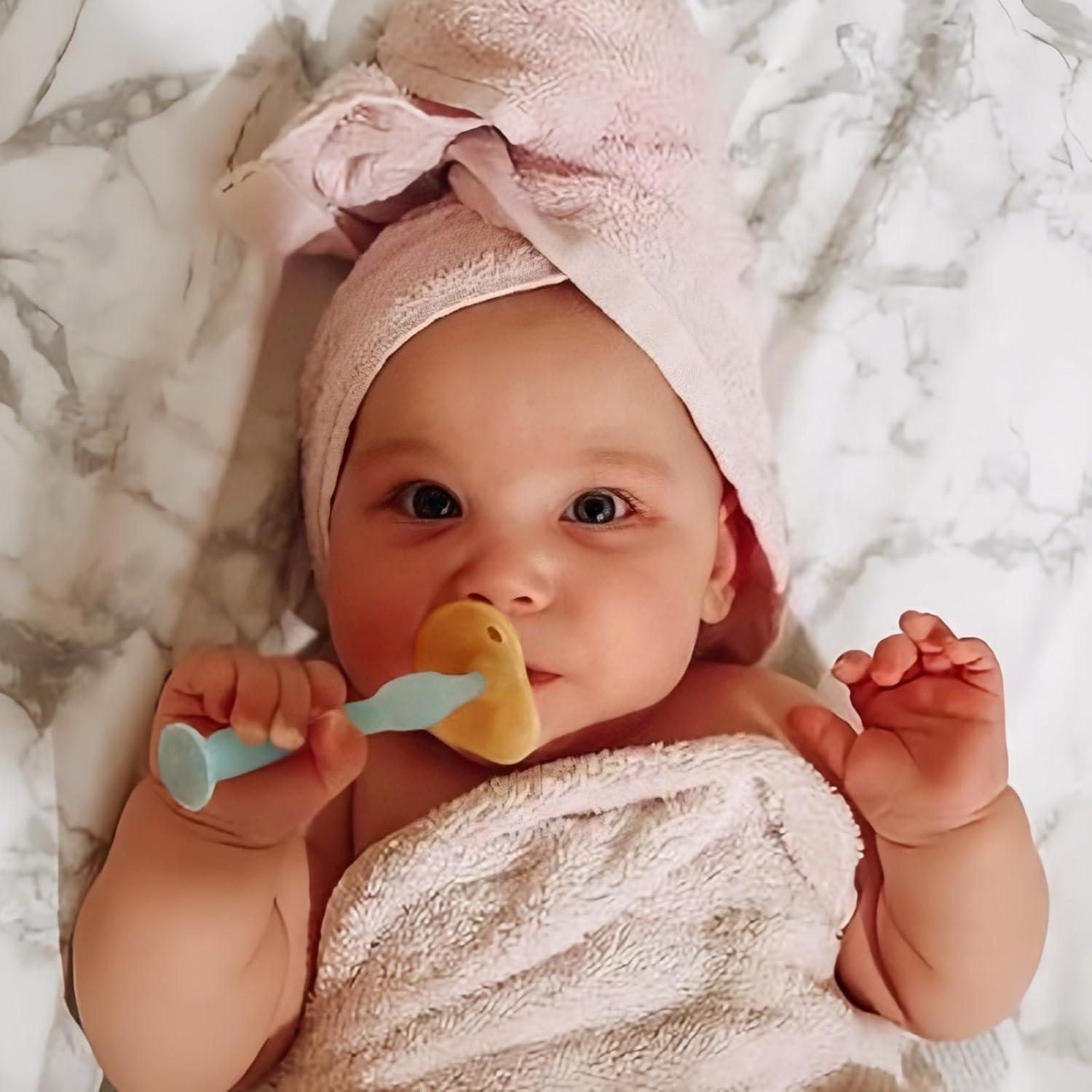 Cepillo de Dientes de Silicona Haakaa 360 para Bebés 6M+ Azul